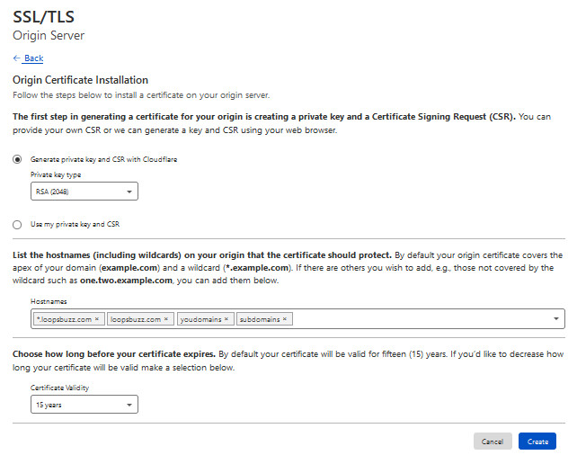 create your SSL certificate create your SSL certificate