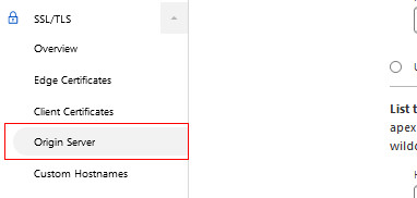 Origin Server SSL
